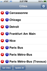 The MetrO app has man cities available for download