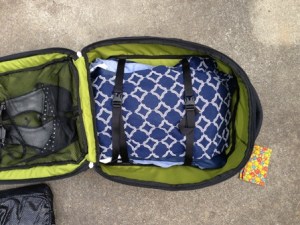 Bundle wrapped clothing in a carry on