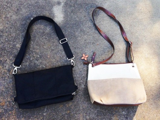 Two appropriately sized day bags for travel