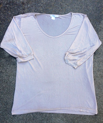 3/4 sleeve scoop neck silk long underwear shirt for travel