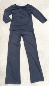 Yoga pants and a t-shirrt