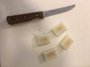 Finish cutting up the bar