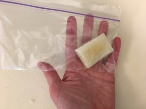 place the bar into a plastic snack bag