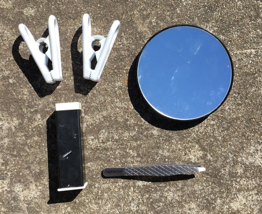 Contents of inner back pocket - Sea to Summit toiletry kit