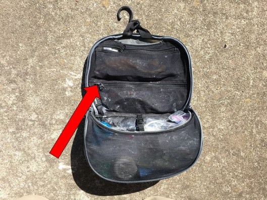 Middle pocket of the Sea to Summit Toiletry kit