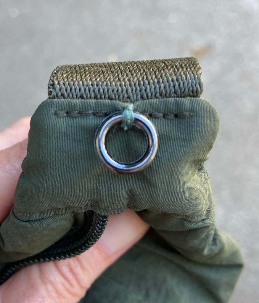 The bag with the jump ring added.